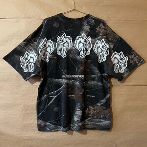 Darc Sport | Wolves Have Your Back Woodland Camo Tee Shirt Oversized Size XL